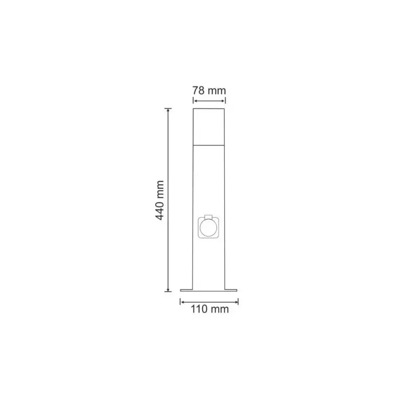 Záhradný stĺpik KM NEW YORK-S44-Z 307323  1X12W E27 230V IP44